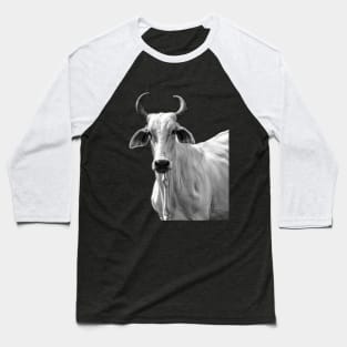 white cow Baseball T-Shirt